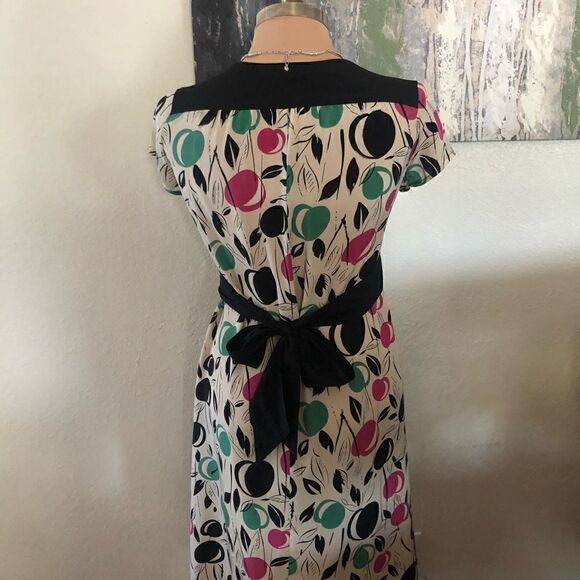 Corey Lynn Calter Anthropologie Multicolored Floral Print Silk Dress - Picture 2 of 8